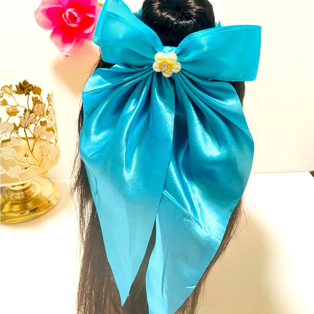 Blue hair bow hair accessories for any age and occasion new with tag